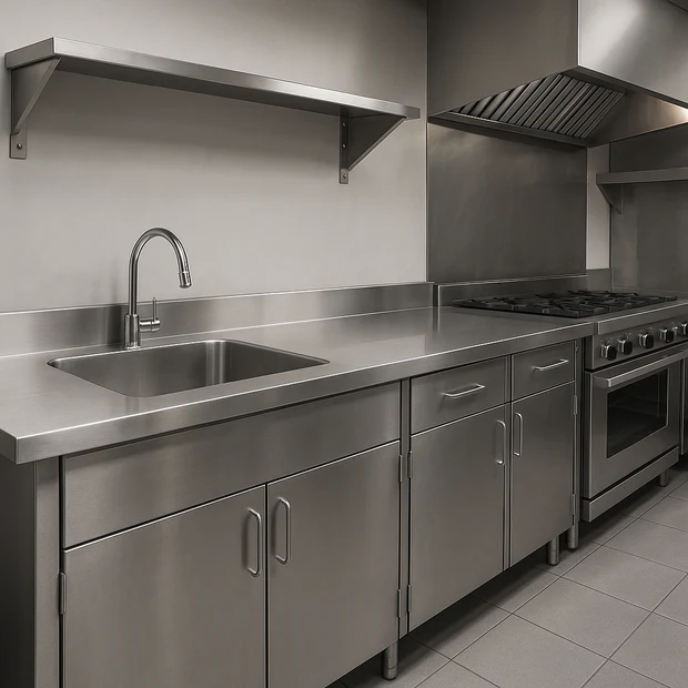 Commercial kitchen benchtop system
