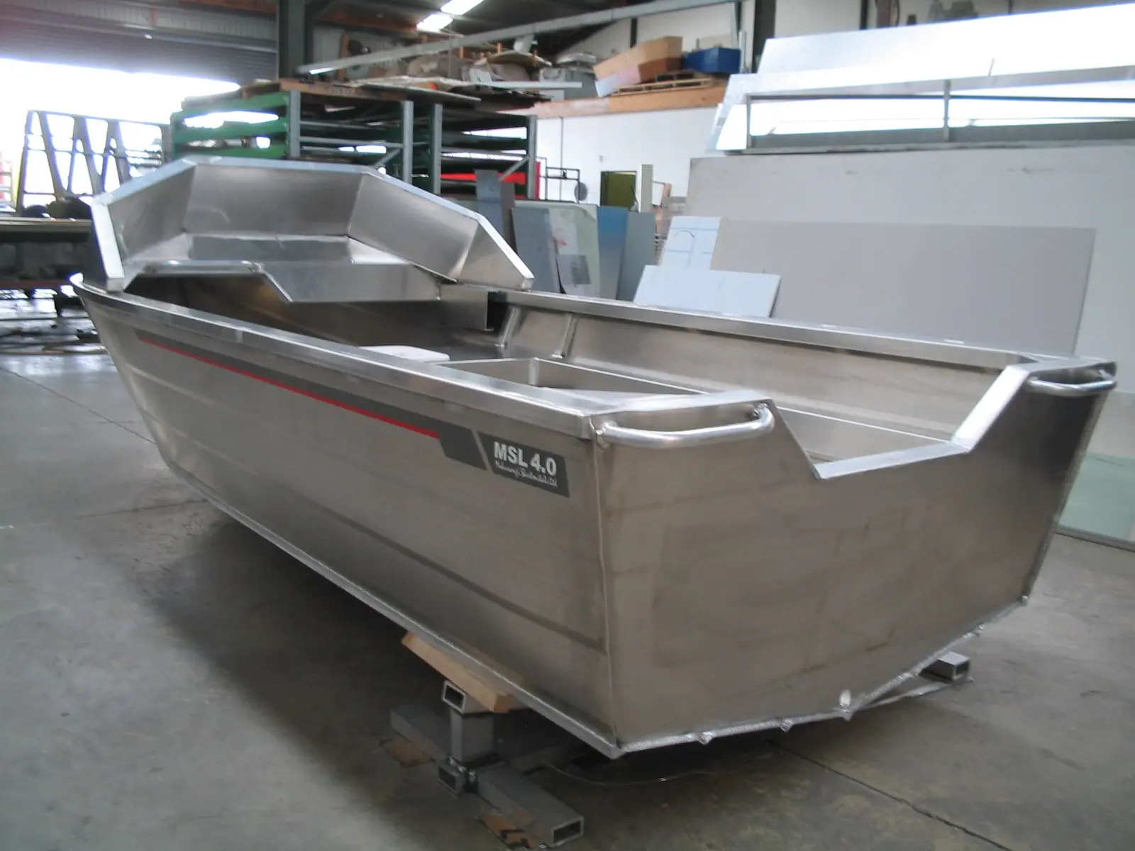 Custom made sheet metal boat