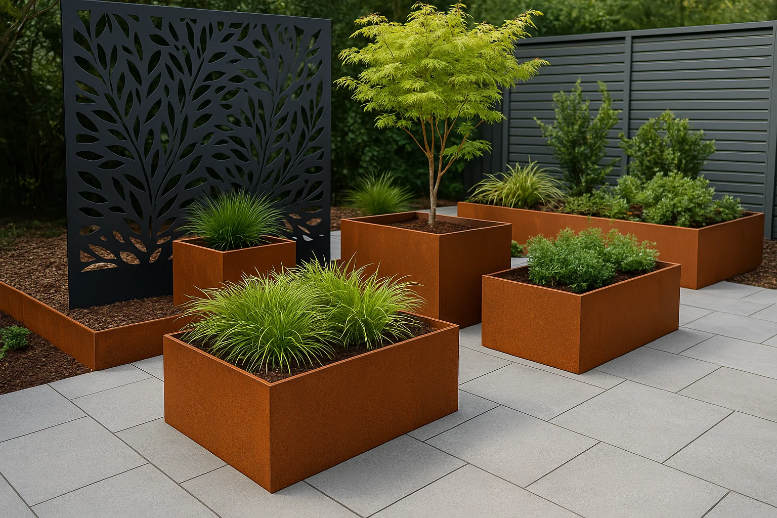 Custom garden steel planters and raised beds Auckland - MSME LTD