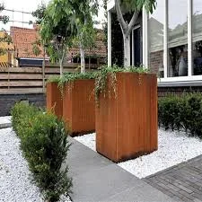 Custom steel planters and landscape features New Zealand