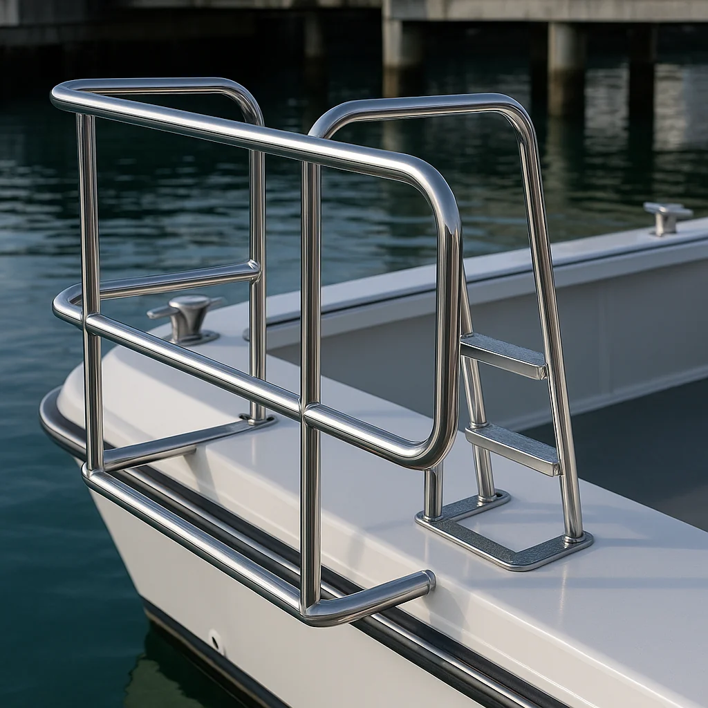 Stainless steel boat railings and handrails Auckland - MSME LTD