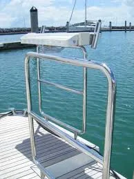 Marine-grade stainless steel railings and fittings